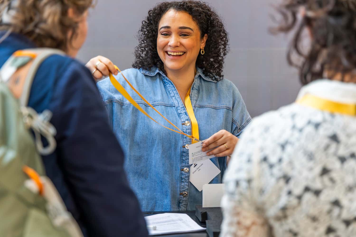 Siham begroet gasten